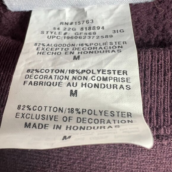 Y2K Champion Reverse Weave Sweatshirt Adult Medium Purple Small Logo Crewneck - Picture 8 of 14